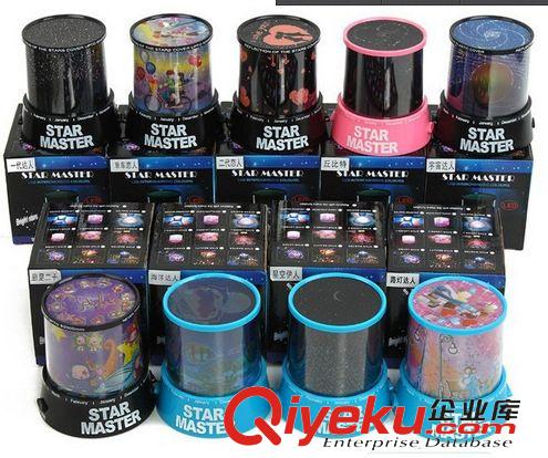 感應玩具 新款發光式電池供電按鈕式多彩星空伊人投影玩具批發廠家直銷包郵