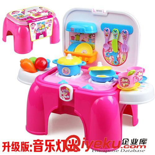 女孩玩具 兒童過家家廚房玩具仿真餐具椅子帶燈光音樂做飯廚房工具游戲椅原始圖片2