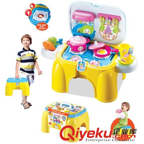 女孩玩具 兒童過家家廚房玩具仿真餐具椅子帶燈光音樂做飯廚房工具游戲椅原始圖片3