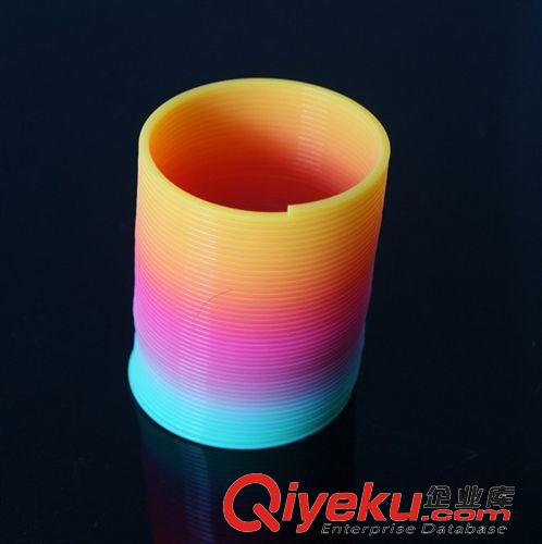 過家家玩具 經(jīng)典創(chuàng)意彩虹圈彈簧圈 千變?nèi)f化彩虹圈 塑料彩虹彈力圈 益智玩具原始圖片3