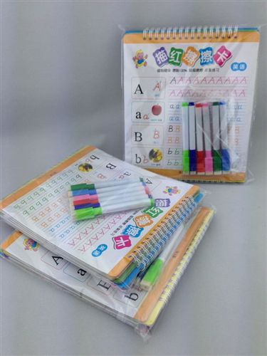 DIY益智學教用品 描紅擦擦卡可擦兒童幼兒園拼音漢字數字英語描紅練習本冊廠家批發
