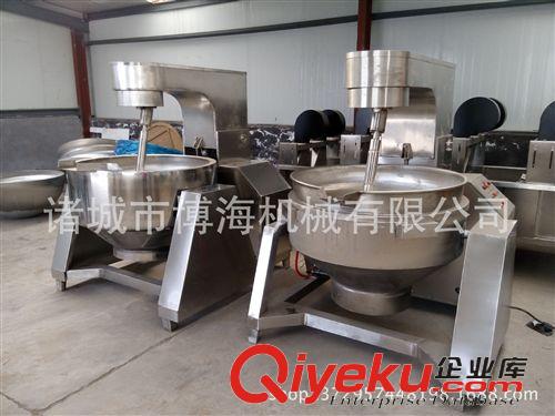 食品炒鍋系列 #廠家直銷辣椒醬商用炒鍋 不銹鋼燃?xì)饧訜嵝行菙嚢鑺A層鍋原始圖片2