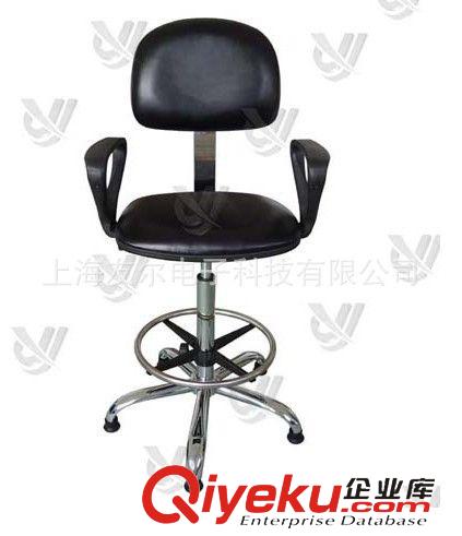 防靜電工作椅 供應防靜電PU皮革高臺椅 藍色帶腳圈椅黑色防靜電椅 升降防靜電椅