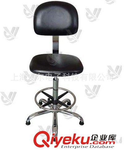 防靜電工作椅 供應防靜電PU皮革高臺椅 藍色帶腳圈椅黑色防靜電椅 升降防靜電椅