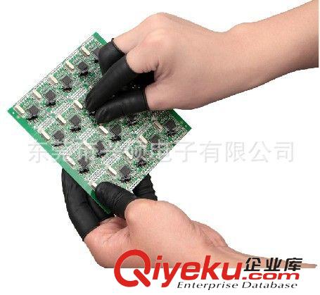 防靜電手指套 手套 廠家批發(fā)黑色乳膠手指套,一次性黑色防靜電手指套原始圖片2