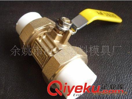 PPR管件模具 PPR雙活接銅球閥 熱熔球閥原始圖片2