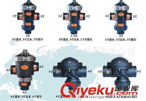 过滤器 供应(增强尼龙全塑料)两位三通阀/全自动反冲洗过滤单元