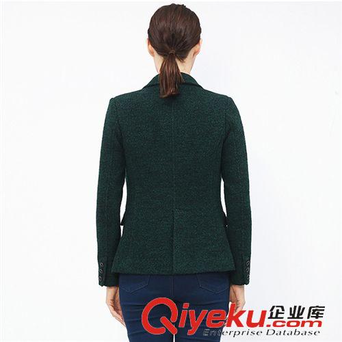 新品上架 OLgd帥氣休閑女式羊毛呢女裝外套西裝保暖冬裝短大衣冬季新款原始圖片3