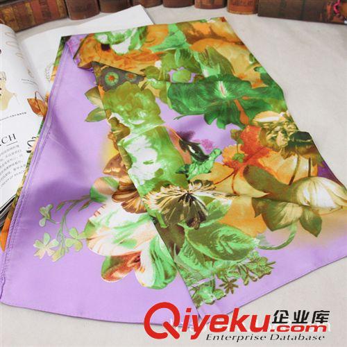 tj絲巾 絲巾 新款春夏秋季95cm印花綢緞女士方巾 外貿dp圍巾廠家批發原始圖片3