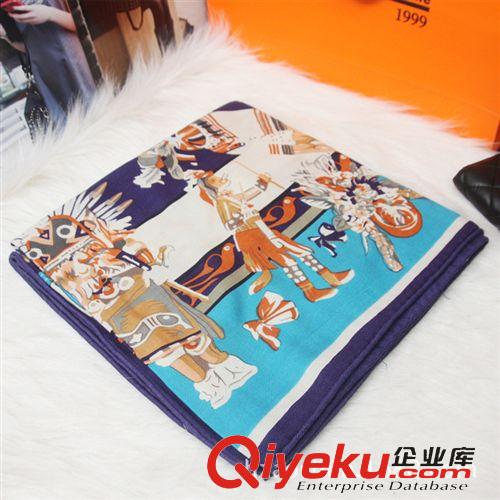 絲巾系列 絲巾 新款外貿(mào)女士綢緞卷邊印花絲巾 春秋OL通勤90cm方巾 批發(fā)