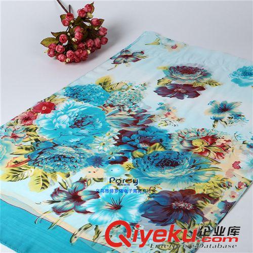 12月新品 2014新款 中國風牡丹印花dp圍巾棉麻絲巾 韓版沙灘防曬披肩批發原始圖片3