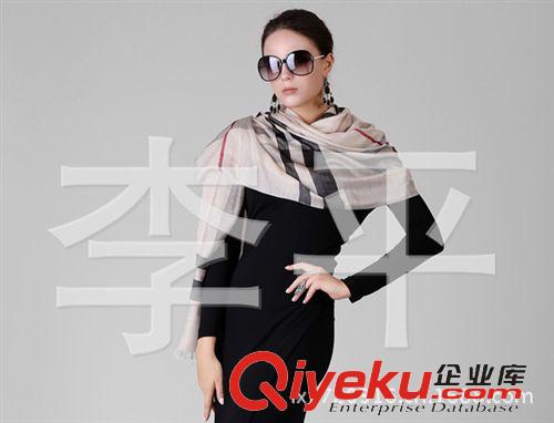 burberry絲巾圍巾披肩 tjb家 韓國(guó)秋冬女款 {zx1}款格子圍巾披肩 絲絨混紡 超大格子款