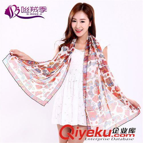 真絲圍巾 咝羢季 新款數碼噴繪{bfb}真絲圍巾 gd禮品圍巾 真絲圍巾 女士