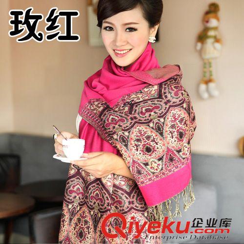 民族風(fēng)披肩 廠家批發(fā) 爆款新款純棉波西米亞女士加長保暖圍巾 民族大披肩原始圖片3
