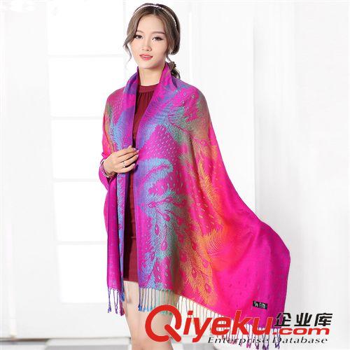 民族風披肩 廠家批發(fā) 新款民族風提花女款長圍巾 云南麗江大披肩 保暖棉圍脖原始圖片2
