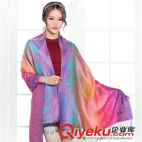 民族風披肩 廠家批發(fā) 新款民族風提花女款長圍巾 云南麗江大披肩 保暖棉圍脖原始圖片3