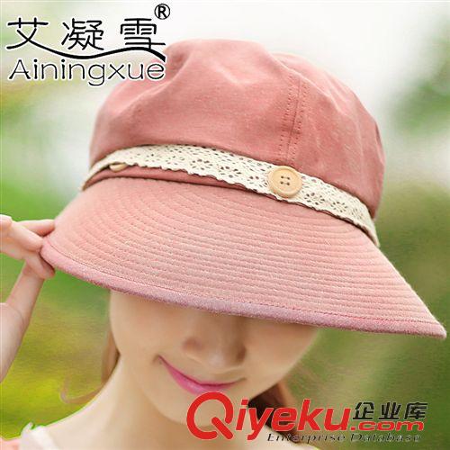 春夏遮陽帽子 批發 韓版防紫外線防曬遮陽帽子 大沿沙灘帽 折疊夏季女款太陽帽原始圖片2