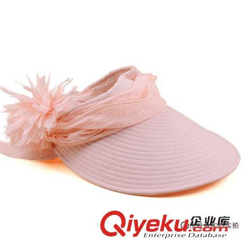 春夏遮陽(yáng)帽子 批發(fā) 防紫外線遮陽(yáng)帽 韓版夏季沙灘帽潮 女士帽子大沿空頂太陽(yáng)帽原始圖片2