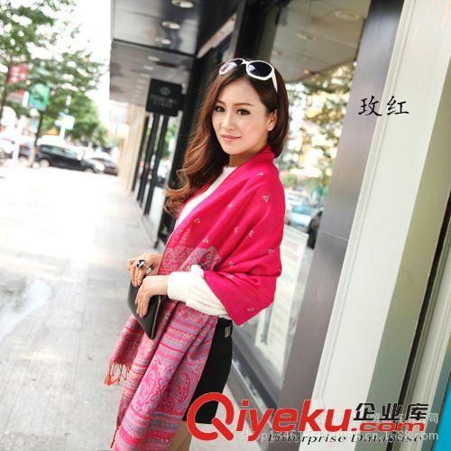 圍巾按顏色分 廠家批發(fā) 秋冬新款女士加長麗江圍巾 韓版保暖披肩 韓國兩用圍脖原始圖片2