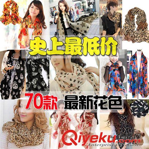 圍巾按用途分  廠家批發 韓國秋冬絨雪紡女款長圍巾 秋冬絲巾 韓版大披肩原始圖片2