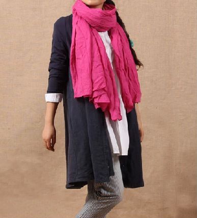 秋冬新品 2014秋冬純色棉麻長款超dm棉圍巾大披肩森女文藝長圍巾原始圖片2