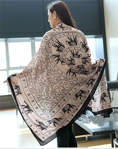 秋冬新品 秋冬圍巾 WJ0050 特厚許晴同款 明星圍巾 大象超大圍巾兩用披肩原始圖片2