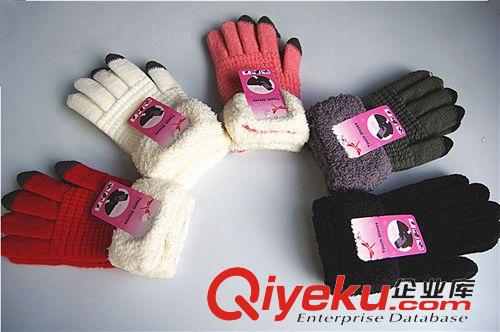 秋冬新品 G005男女士情侶五指可觸摸屏手套韓版新款五指手套2014冬季熱賣原始圖片3