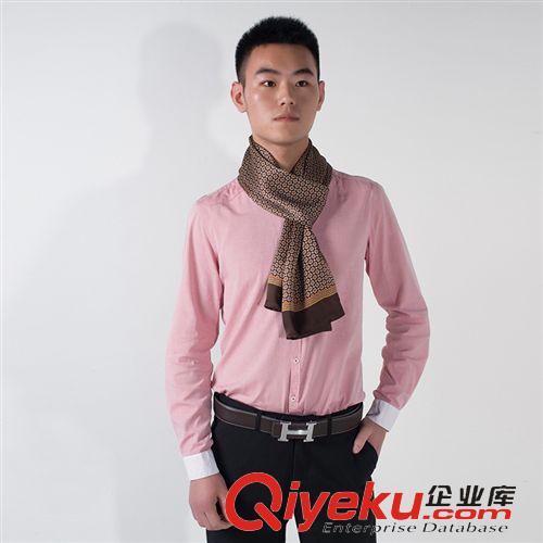 精品圍巾 新款 歐美秋冬季男士保暖真絲雙層圍巾 桑蠶絲廠家直銷 批發(fā)原始圖片2