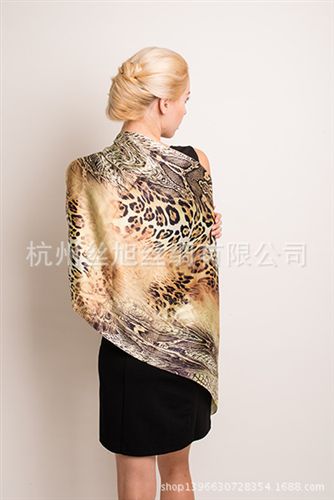精品圍巾 廠家直銷 2014新款女士秋冬款絲巾圍巾 真絲圍巾披肩 批發(fā)、定制原始圖片3