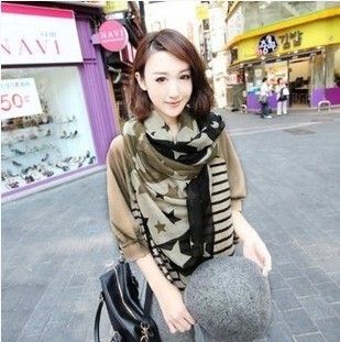 圍巾 圍脖 廠家批發 韓國秋冬絨雪紡女款長圍巾 秋冬絲巾 韓版大披肩原始圖片3