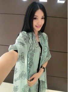圍巾 圍脖 青花瓷巴黎紗圍巾批發 2014新款民族風 絲巾廠家韓國披肩秋冬原始圖片2