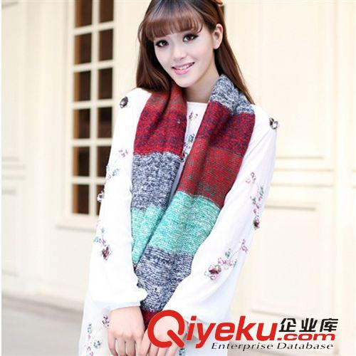 女款毛線 女士韓國冬天保暖圍脖套頭女時(shí)尚加厚棉質(zhì)圍巾秋冬韓版潮流批發(fā)原始圖片3