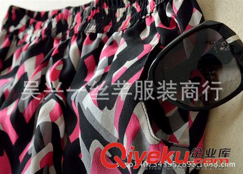 真絲爆款春夏裝 2015春夏新款真絲長褲子女士寬松印花桑蠶絲歐美風(fēng)氣質(zhì)優(yōu)雅重磅原始圖片3