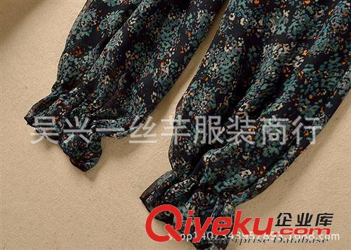 新品上市 2015春夏款新款印花真絲長褲子寬松桑蠶絲燈籠褲雙層休閑女大碼原始圖片3