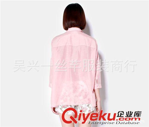 真絲區(qū)－夏日迷情 歐洲站外貿(mào)女裝韓版通勤中長(zhǎng)款襯衫寬松長(zhǎng)袖上衣大碼女裝原始圖片2