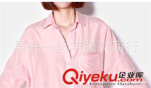 真絲區(qū)－夏日迷情 歐洲站外貿(mào)女裝韓版通勤中長(zhǎng)款襯衫寬松長(zhǎng)袖上衣大碼女裝原始圖片3