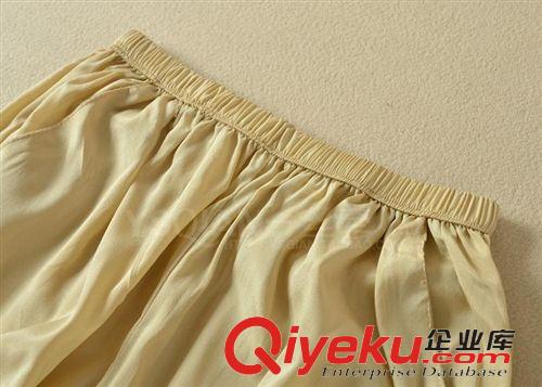 真絲區(qū)－夏日迷情 2014新款女士小直筒高腰真絲休閑長褲透氣哈倫褲純色原始圖片2