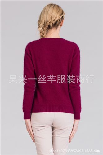 針織毛衣類－春花秋實(shí) 秋冬新款歐美女士貂絨衫女裝毛衣大碼針織衫女貂絨套頭毛衣女原始圖片2