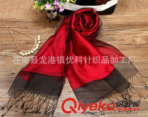 蠶絲巾 2014韓版爆款純色金絲絲巾時(shí)尚潮流圍巾廠家直銷批發(fā)原始圖片2