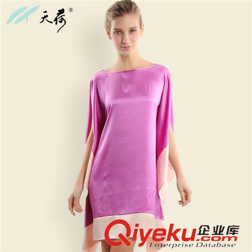真絲新品 杭州真絲 簡潔舒適大碼春夏季女人 {bfb}真絲桑蠶絲寬松睡衣原始圖片2