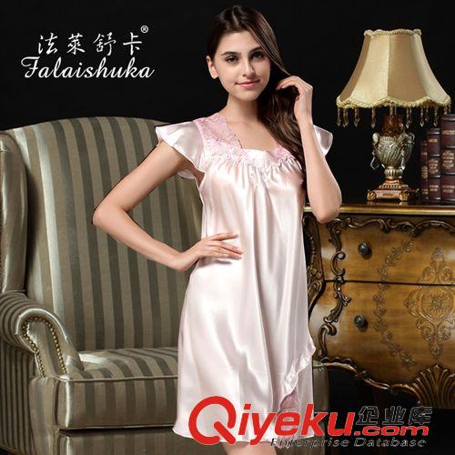 真絲睡衣 廠家直銷 {bfb}桑蠶絲女真絲睡裙 2014夏新款真絲連衣裙 S242原始圖片3