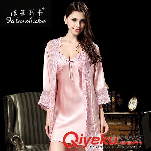 真絲睡衣 工廠直銷 真絲睡袍兩件套 結(jié)婚絲綢睡衣女家居服 專柜zp S811原始圖片2