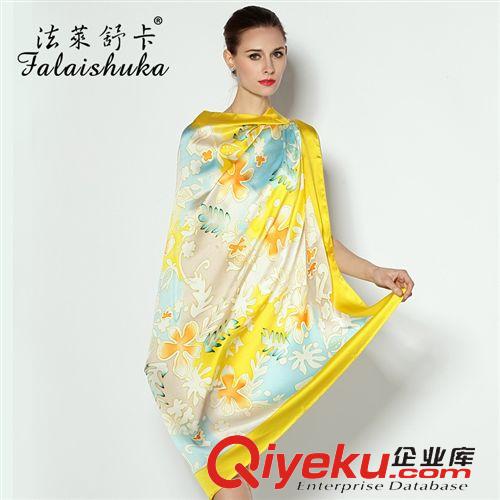 真絲大方巾 歐美dp女士手繪{bfb}桑蠶絲大方巾真絲絲巾團購批發送禮  FW222原始圖片3