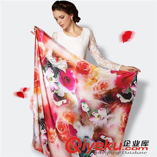 真絲大方巾 批發 大牌真絲大方巾 春季新品桑蠶絲女士絲巾90*90  FW219