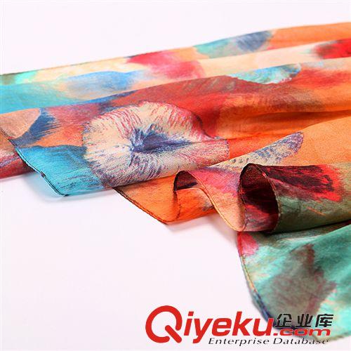 真絲長巾 廠家直供 女士真絲絲巾紗巾批發(fā) {bfb}桑蠶絲超大披肩禮品  FW398原始圖片3