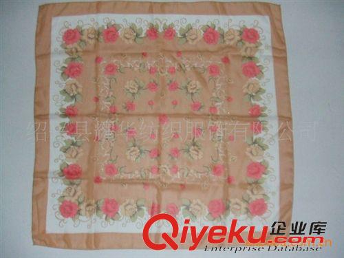圍巾絲巾披肩 紹興耀麗廠家供應(yīng)雪紡印花方巾長巾絲巾原始圖片3