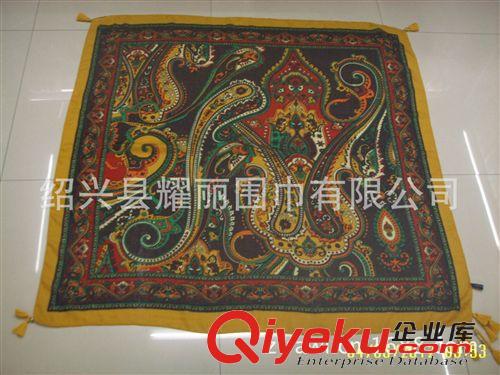 圍巾絲巾披肩 紹興耀麗廠家批發(fā)供應(yīng)印花人字棉巴里紗方巾長巾頭巾原始圖片2