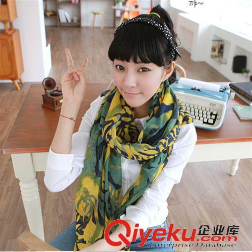 8月15號新品 X328 秋冬新款絲巾女士純色印花圍巾披肩兩用超長超大雪紡紗巾