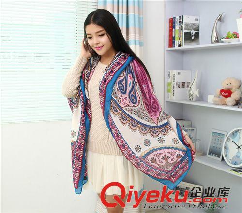 7.30新品 B222 腰果夏季復古大方巾韓版巴厘紗防曬沙灘巾圍巾兩用女原始圖片2