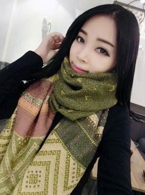 圍巾（按價(jià)格分） 淘寶爆款 圍巾秋冬2014新款民族風(fēng)女士超長(zhǎng)加厚圍巾 女披肩兩用原始圖片2